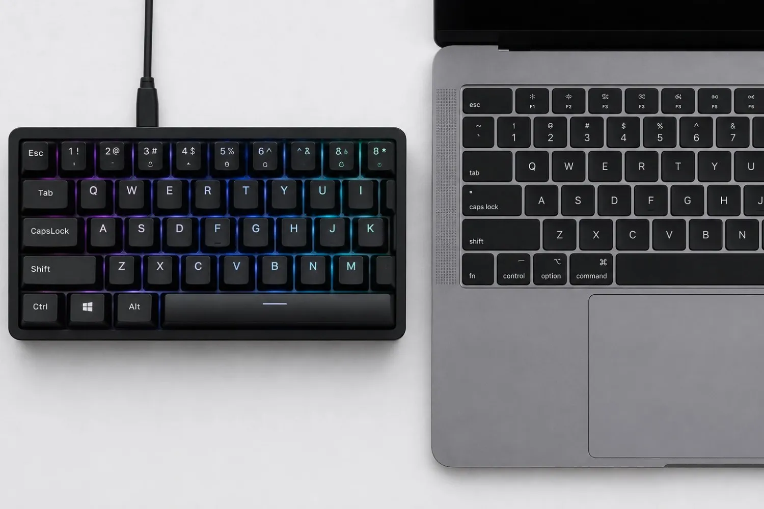 Mechanical keyboard vs laptop keyboard, CPS ceiling by keyboard type